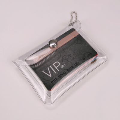 China Printed Transparent Waterproof PVC Women Card Case Business Card Holder Credit Card Bags Small Jelly Wallet Coin Purse for sale