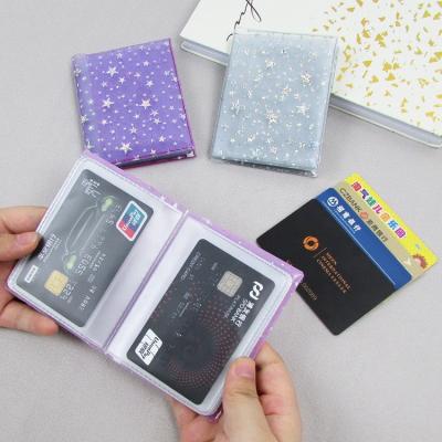 China 2021 Creative Card Holder Bags Laser PVC Star Girl Fashion Portable Waterproof Built-in Card Slots 10 for sale