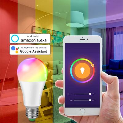 China Home Ministry BSCI Factory Tuya Google Home Office BSCI Alexa Voice Control Wifi Bulb Light 7W RGB Lamp 220V Smart Lighting E27 B22 Led Bulb Raw Material for sale