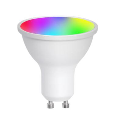 China Residential Voice Control 4.5W RGBW Smart LED GU10 Spotlight CCT Color Changing 2700K-6000K Wifi Light Bulb for sale