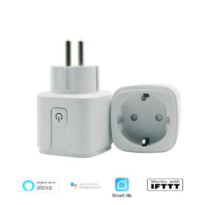 China Alexa Tuya Residential/Multi-Purpose Smart Home Google Life WiFi Mini Power EU 16A Smart Plug Wireless Remote Control Socket for sale