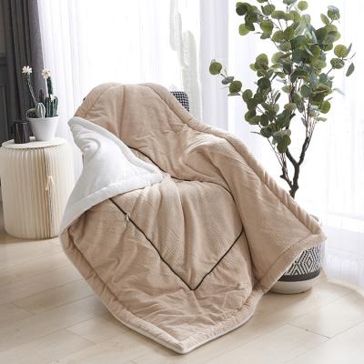 China Wholesale Luxury Solid Anti-Static Fleece Blanket Throw Sherpa For Sofa Bed Flannel Christmas Warm Cozy Soft High Quality Winter Polyester for sale