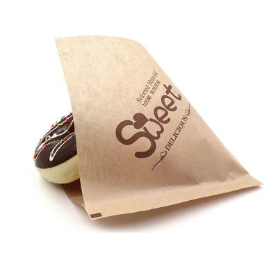 China Custom Printed Sandwich Greaseproof L Half Shape Paper Bag Open Paper Bag Triangle Paper Bag for sale