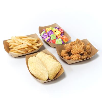 China Recyclable Customized Wholesale food grade takeaway kraft carton gift paper Chicken and Chips Hot Dog Sandwich Packing Box for sale