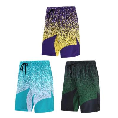 China Shiny Summer Breathable Fashion Breathable Sports Basketball Shorts for sale