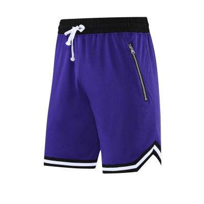 China Breathable Summer Sports Shorts Custom Basketball Wear With Zippers for sale