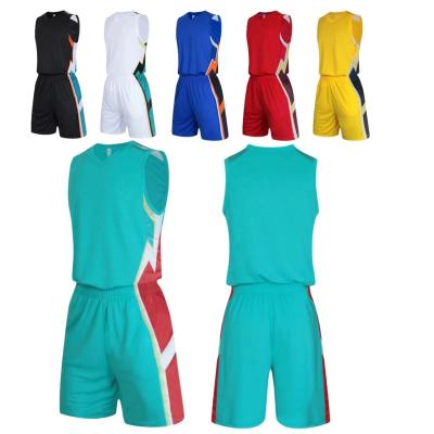 China Breathable Custom Design Basketball Suit Front And Back Basketball Suit for sale