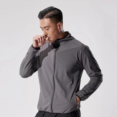 China Outdoor sports fitness jacket breathable high quality nylon hood for men for sale