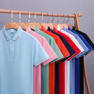 China Anti-Wrinkle Mens Ice Silk Pure Cotton Polo T Shirt For Summer for sale