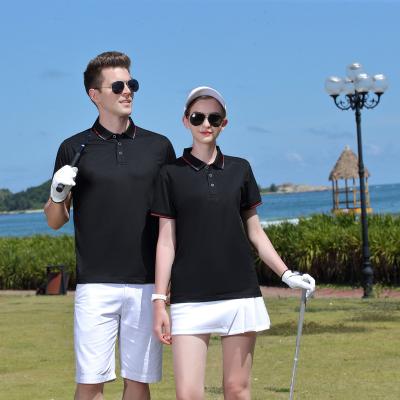 China Anti-wrinkle business polo t-shirts short sleeves t-shirt men's and women's thin cotton uniform summer for sale