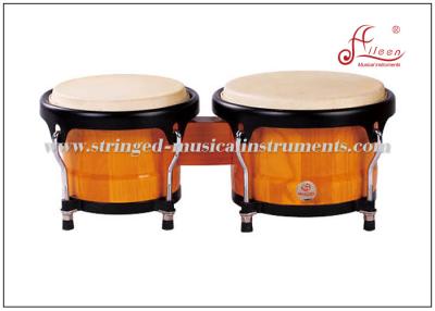 China Los instrumentoes de percusión latinos, el polvo negro de madera blanco de Toon cubrieron el tambor de bongo africano en venta