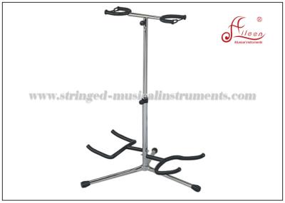 China Vertical Double Guitar Stand , 43 - 93 cm Adjustable Music Guitar 2 Guitar Stand for sale