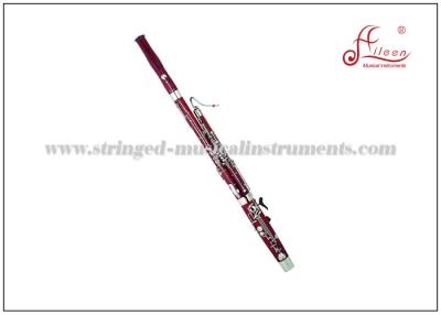 China Woodwind Musical Instruments Glossy Red Maple Body 26 Keys C Key Bassoon for sale