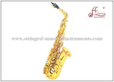 China Saxofone dourado alto do alto da laca dos instrumentos musicais dos sopros da chave de F# Eb à venda