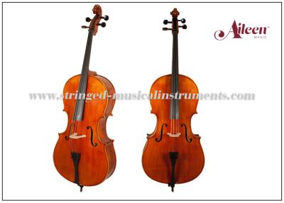 China Professional Musical Instrument Cello High Grade Handmade Flamed Oil Varinsh ebony parts Cello for sale