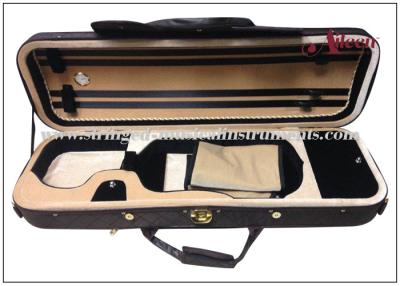 China Oblong Foamed Lightweight Violin Case With Water Prooffabric Exterior ISO9001 for sale