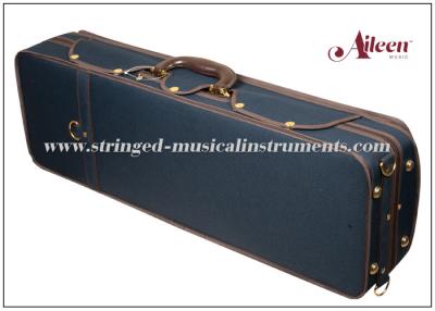 China Contrasing Nice Velvet Musical Instrument Case / Professional Violin Case Oblong Shape for sale