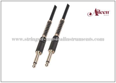 China 0.5 - 50 m PVC Black Spiral Shield Audio PA Systems Black 6mm Instrument Guitar Cable for sale