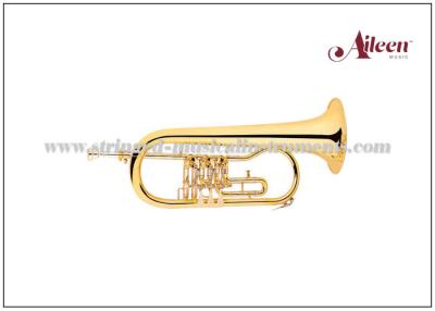 China Rotary Flugel Horn Brass Musical Instruments with Premium case (FG8618G) for sale