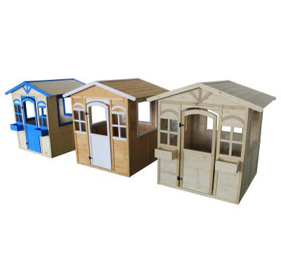 China Easily Assembled Wooden Wooden Playhouse Indoor Play House Children Theater House Theme Doll House Playhouse for sale