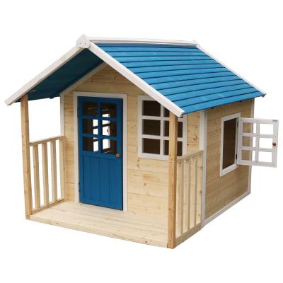 China Easily Assembled Prefab Easy To Install Child's Wooden Cubby House Playhouse Wooden Play House For Children for sale