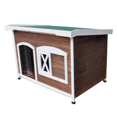 China Hot Selling Large Modern Wooden Kennel Viable Outdoor Pet Kennel for sale