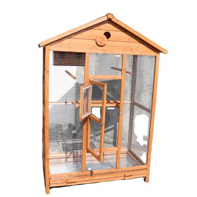 China Belle Bird House Wooden Furniture Best Viable Price Wooden Bird Cage With Feeder for sale