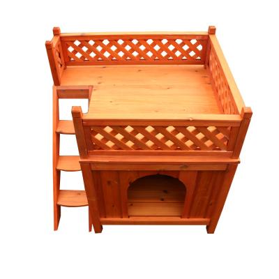 China Viable With Stairs Restoring Ancient Ways House Practical Beautiful Villa Wooden Cat Cage for sale