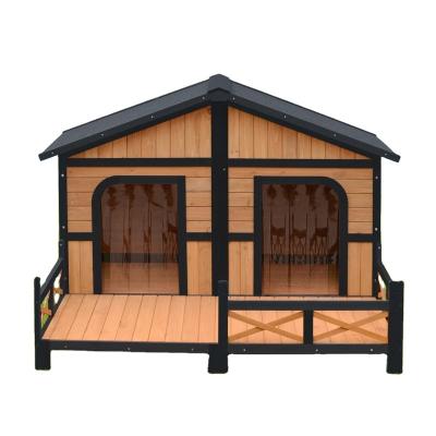 China Wholesale Multifunctional High Quality Viable Large Pet Cat Dog House Cage Outdoor Wooden Kennel for sale