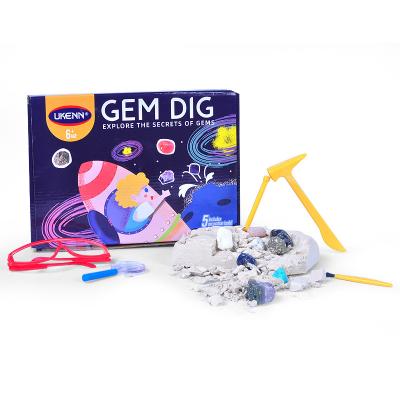 China Discover Toy Toys Dig Back Science Kit DIY Archeology Toys Dig And Discover Gemstone Excavation Dig Kit For Kids Gem Dig Toy for sale