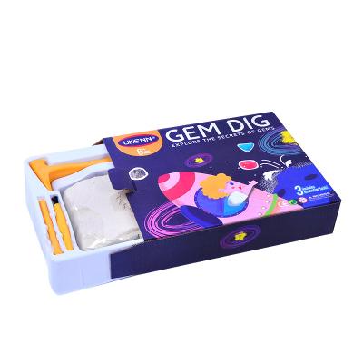 China Discover Hot Sale Baby Toys Kids Gem Dig Kit Non-Toxic Education Toys For Parent-child Games Gemstone Excavation Toy for sale