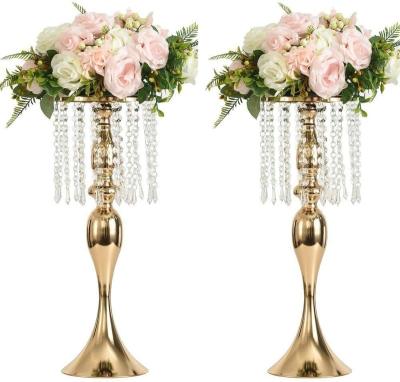 China Wedding/Banquet/Lamp Wedding Acrylic Gold Tea Centerpiece Hotel/Home Decoration 2023 21.7 Inch High Metal Flower Frame, Used For Event, Anniversary, Home Decoration marriage for sale