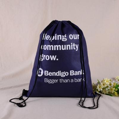 China Durable And Reusable Wholesale Customized Promotional Non Woven Drawstring Bag for sale