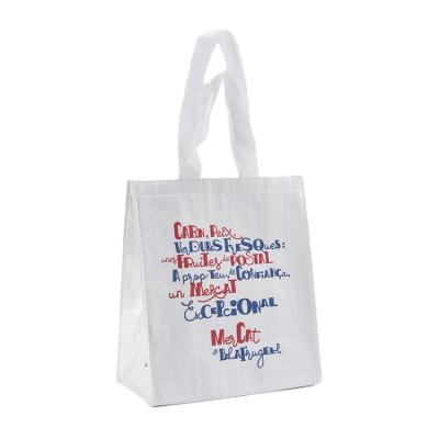 China Factory Laminated RPET Handled Tote Lunch Bag for sale