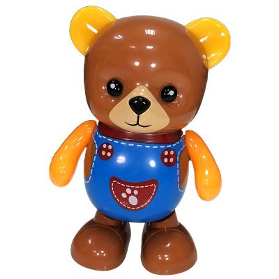 China Hot Selling Bear Dancing Animals Light Music Cute Dancing Walking Plastic Toy For Children 12.5*10.5*20.5cm for sale