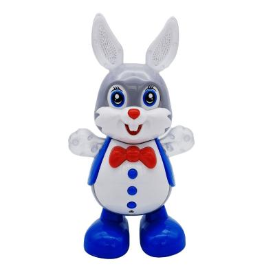 China Education Lovely Animal Electric Rabbit Dancing Toys With Light Music 19*10.5*18.8cm for sale