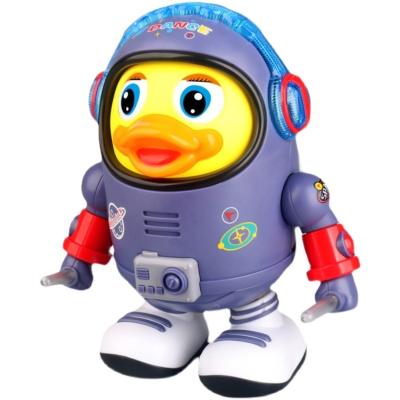 China 2022 New Space Duck Toys Plastic Walking Electric Dance Gift For Children 14.5*12*19cm for sale