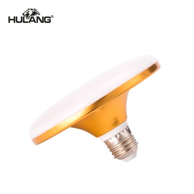 China Warehouse/Residential Gold Flying Saucer Raw Material Energy Saving Lamps E27 Energy Saving UFO Led Bulb Light for sale