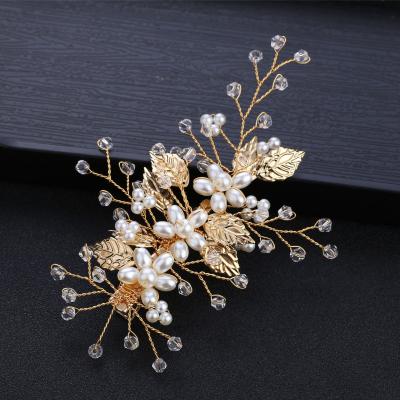 China Handmade Clips To Wedding Hair Clip Wedding Side Clips For Bridal Bride Headdress Wedding Hair Accessories for sale