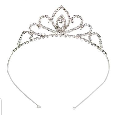 China Handmade Children Crown Hair Band Princess Belle Girls Crown Birthday Show Headdress Children's Crown for sale