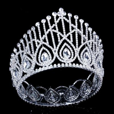 China Handmade beauty queen crowns beauty pageant wedding wbeautiful bridal crown full rhinestone crystal crown for sale