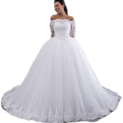 China Mother Of The Bride Wedding Dresses White Dress Wedding Bride Wedding Dresses Long Sleeves Wholesale Bridal Gowns for sale