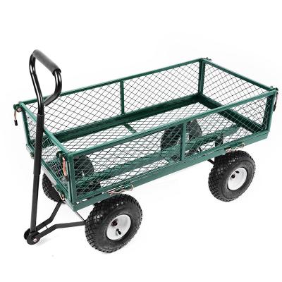 China Durable Heavy Duty Steel Mesh Tool Cart With Environmental Protection Powder Coating for sale