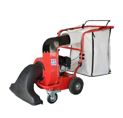 China Hotels Self-Propelled 6.5HP Gasoline Engine Walk-behind Leaf Waste Vacuum Garbage Cleaner Blower, Bag Capacity 240L for sale