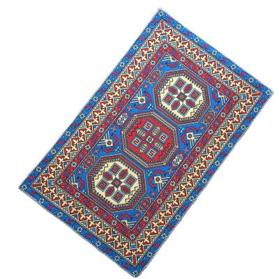 China Machine Washable Rugs and Blankets for Living Room Modern Rugs Blue and Gray Color Rugs Woo for sale