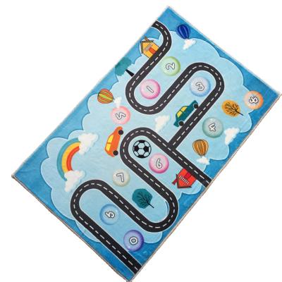 China Washable Kids Car Racing Game Blanket Kids Carpet Playmat Blanket City Life Kids Game Blankets for sale