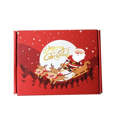 China Recycled Christmas Materials Christmas Candy Box Christmas Gift Box Decoration Paper Sweet Cardboard Box for sale