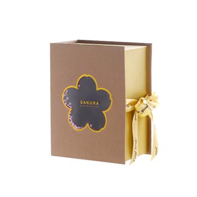 China Luxury Small Eco-friendly Recycled Materials Paper Packaging Gift Box For Jewelry Cosmetics Kraft Paper Packaging Gift Box for sale