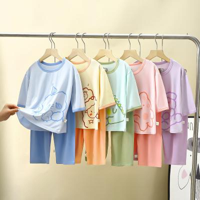 China New air conditioning clothes summer three-quarter sleeve pajamas thin and breathable modal children's home clothes for sale