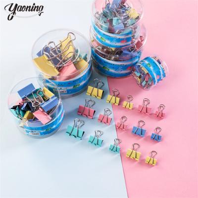 China Office School Home Low MOQ Multiple Function office stationery items Different colors standard size colored metal mini paper clips holder clip set for sale